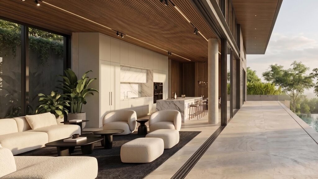 INTERIORES LIVING INTEGRADO CASA MODERNA ARQUITETURA CONTEMPORÂNEA DIFERENCIADA ALTO PADRÃO CONDOMINIO DE LUXO NO BRASIL