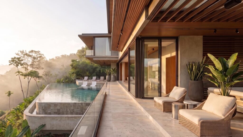 INTERIORES LIVING INTEGRADO CASA MODERNA ARQUITETURA CONTEMPORÂNEA DIFERENCIADA ALTO PADRÃO CONDOMINIO DE LUXO NO BRASIL. PISCINA ORGANICA COM BORDA INFINITA. ESPAÇO INTEGRADO